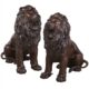 Design Toscano Sentinel Lion Cast Bronze Garden Statue: Set of Two DK92505