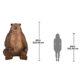Design Toscano Sitting Pretty Oversized Brown Bear Statue with Paw Seat NE130011 - Image 12