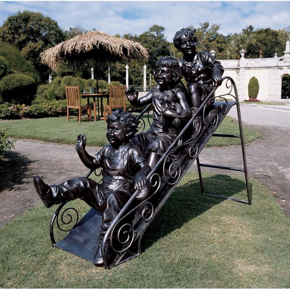images design-toscano-sliding-into-summer-children-playing-garden-statue-ky1167