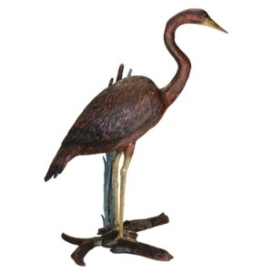 design-toscano-standing-heron-in-reeds-cast-bronze-garden-statue-kw81110