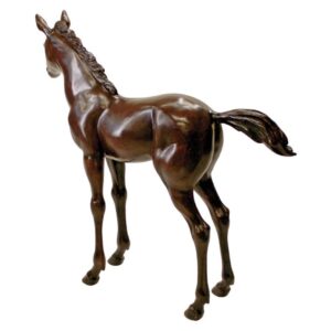 design-toscano-standing-horse-foal-cast-bronze-garden-statue-pb1081