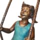 Design Toscano Swinging Children Solid Cast Bronze Garden Statue PN7538 - Image 2