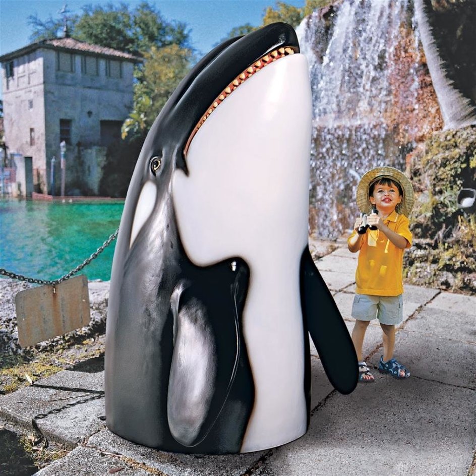 images Design Toscano Thar She Blows Killer Whale Statue NE150004 - Image 1