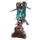 Design Toscano The Adventure, Boy and Girl on Log Cast Bronze Garden Statue PN7064 - Image 4