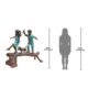 Design Toscano The Adventure, Boy and Girl on Log Cast Bronze Garden Statue PN7064 - Image 8