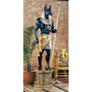 design-toscano-the-egyptian-grand-ruler-collection-life-size-anubis-statue-atop-a-temple-column-mount-ne23262