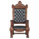 Design Toscano The Fitzjames Hand-Carved Solid Mahogany Throne Chair AF1204 - Image 2
