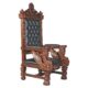 Design Toscano The Fitzjames Hand-Carved Solid Mahogany Throne Chair AF1204 - Image 3