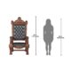 Design Toscano The Fitzjames Hand-Carved Solid Mahogany Throne Chair AF1204 - Image 5