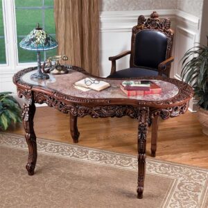 design-toscano-the-mountbatten-hardwood-marble-topped-desk-dy2401