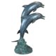 Design Toscano Twin Dolphins in Tandem Bronze Garden Statue PK739 - Image 2