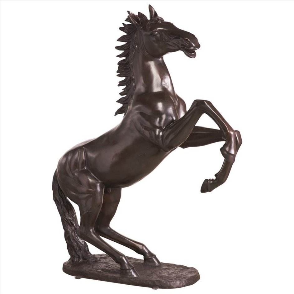 images Design Toscano Unbridled Spirit, Rearing Horse Cast Bronze Garden Statue DK1997 - Image 1