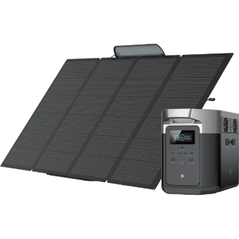 images EcoFlow DELTA Max 2000 and 400 Watt Portable Solar Panel Bundle DELTAMax2000-400W-US - Image 1