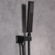 Eviva Beverly Matte Black Wall-Mounted Squared Shower Head With Hand Shower and Tub Faucet EVSH548BBL - Image 3