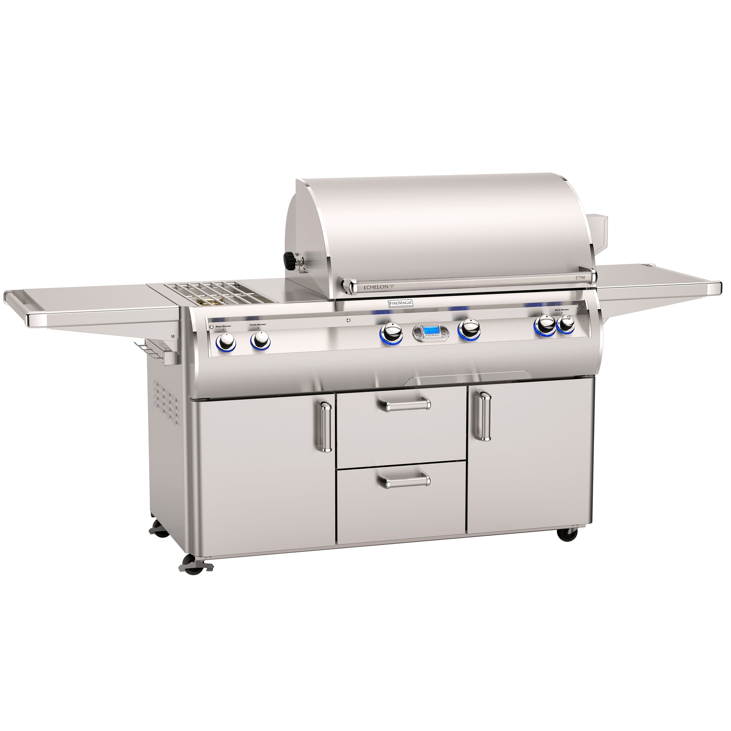 images Fire Magic Echelon A Series Portable Grill Double Side Burner Shown E790S-8EAN-71 - Image 1