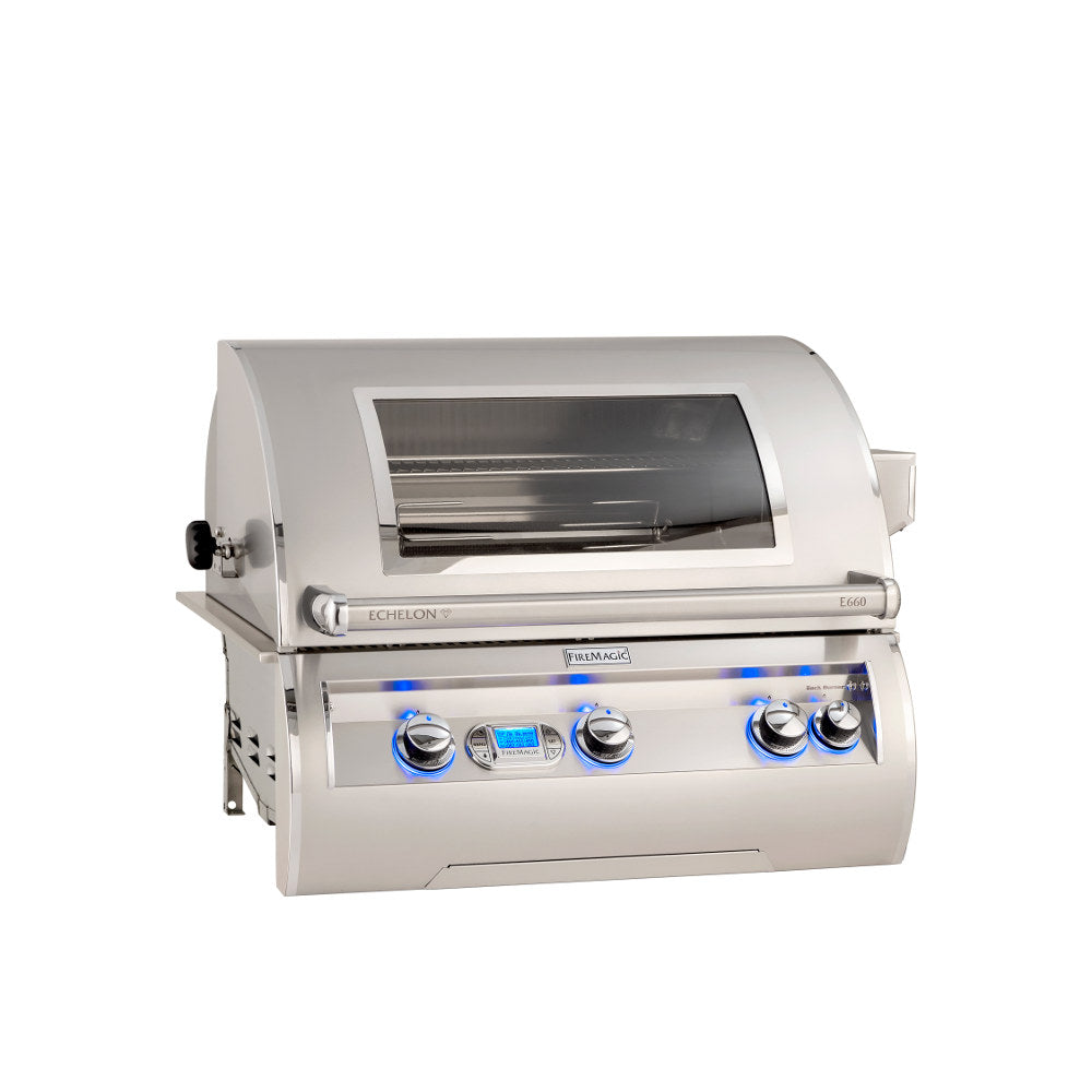 images Fire Magic Echelon E660i Built-In Grill With Digital Thermometer and Window E660i-8E1N-W - Image 1
