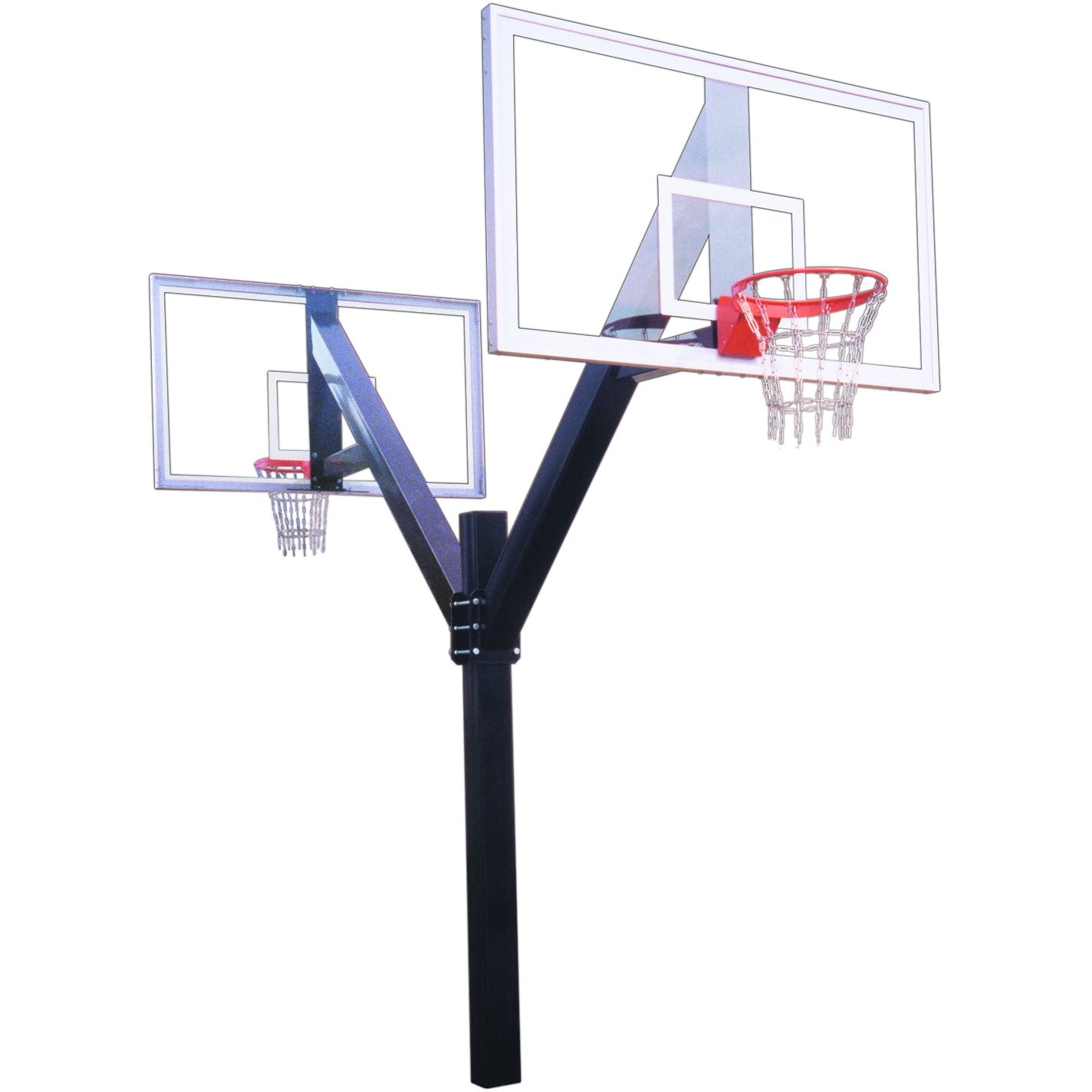 images first-team-legend-supreme-dual-double-sided-in-ground-fixed-height-basketball-system