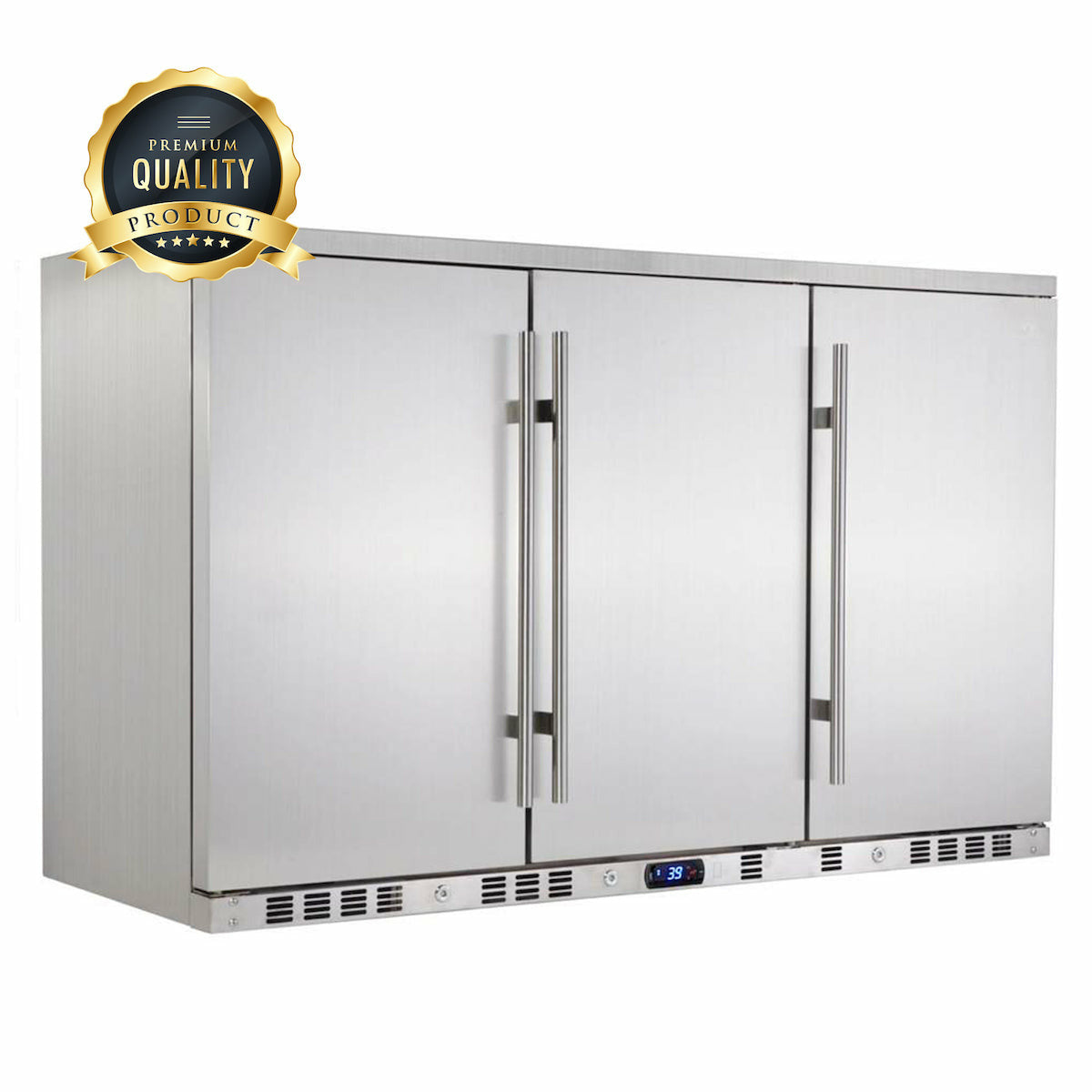 Kings Bottle 53" Solid 3-Door Outdoor Beverage Drinks Cooler KBU328ASD - Image 3