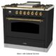 Hallman 36'' Single Oven All Gas Italian Range, Brass Trim in Matte Graphite HGR36BSMG - Image 3