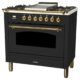 Hallman 36'' Single Oven All Gas Italian Range, Brass Trim in Matte Graphite HGR36BSMG - Image 11