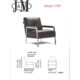 J&M Furniture I765 Arm Chair in Light Grey 17445 - Image 3