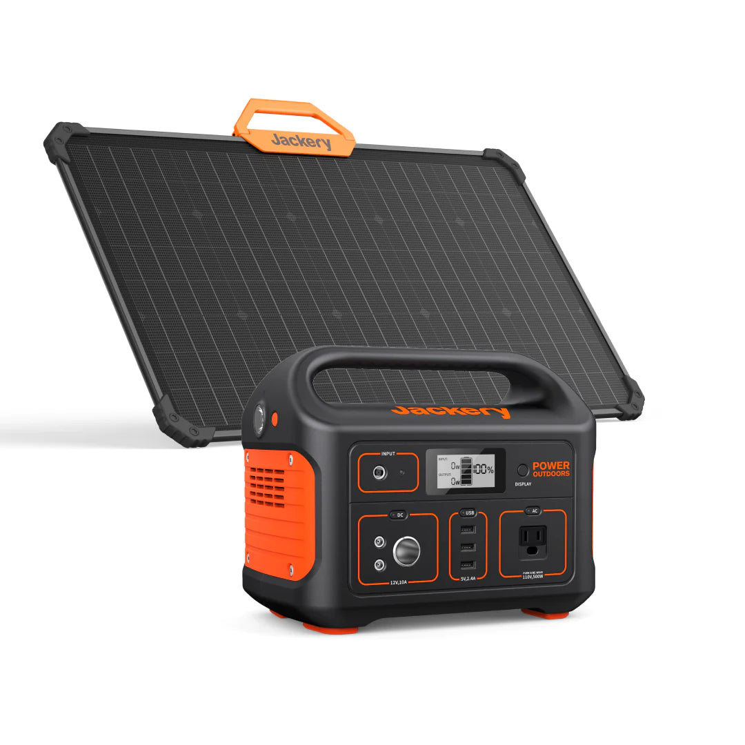images Jackery Explorer 550 Portable Power Station and 1 x 100W Solar Panel JAE5501SP100 - Image 1
