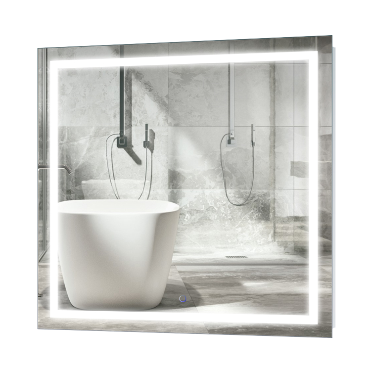 images Krugg Icon 36'' X 36'' LED Bathroom Mirror with Dimmer & Defogger Large Square Lighted Vanity Mirror - Image 1