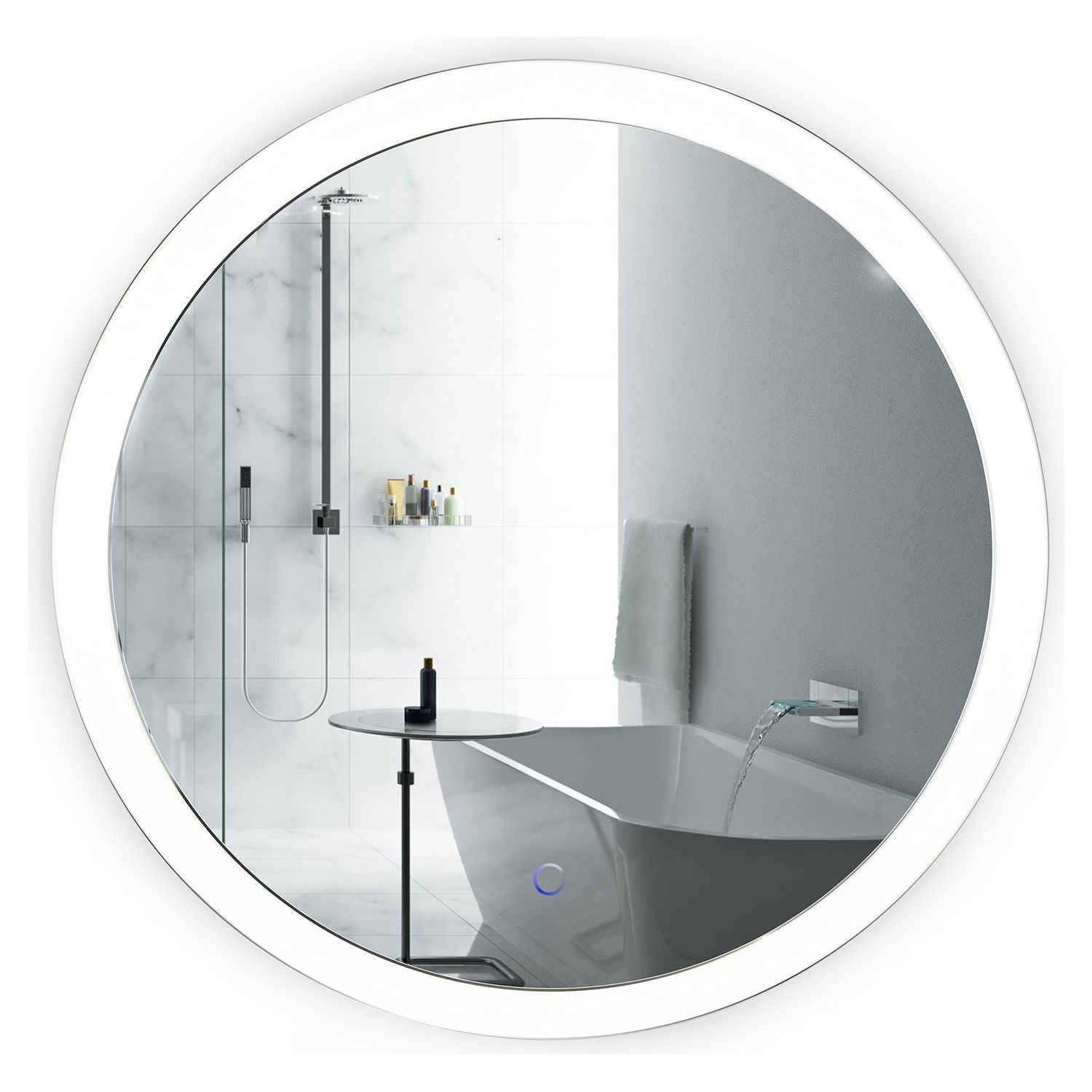 images Krugg Sol 27'' x 27'' LED Bathroom Mirror with Dimmer & Defogger SOL27 - Image 1