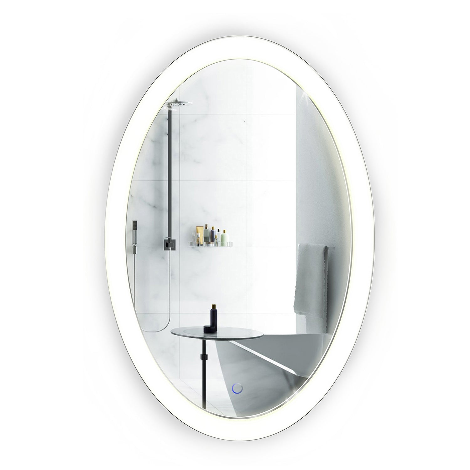 images Krugg Sol Oval 20'' x 30'' LED Bathroom Mirror with Dimmer & Defogger Sol2030 - Image 1