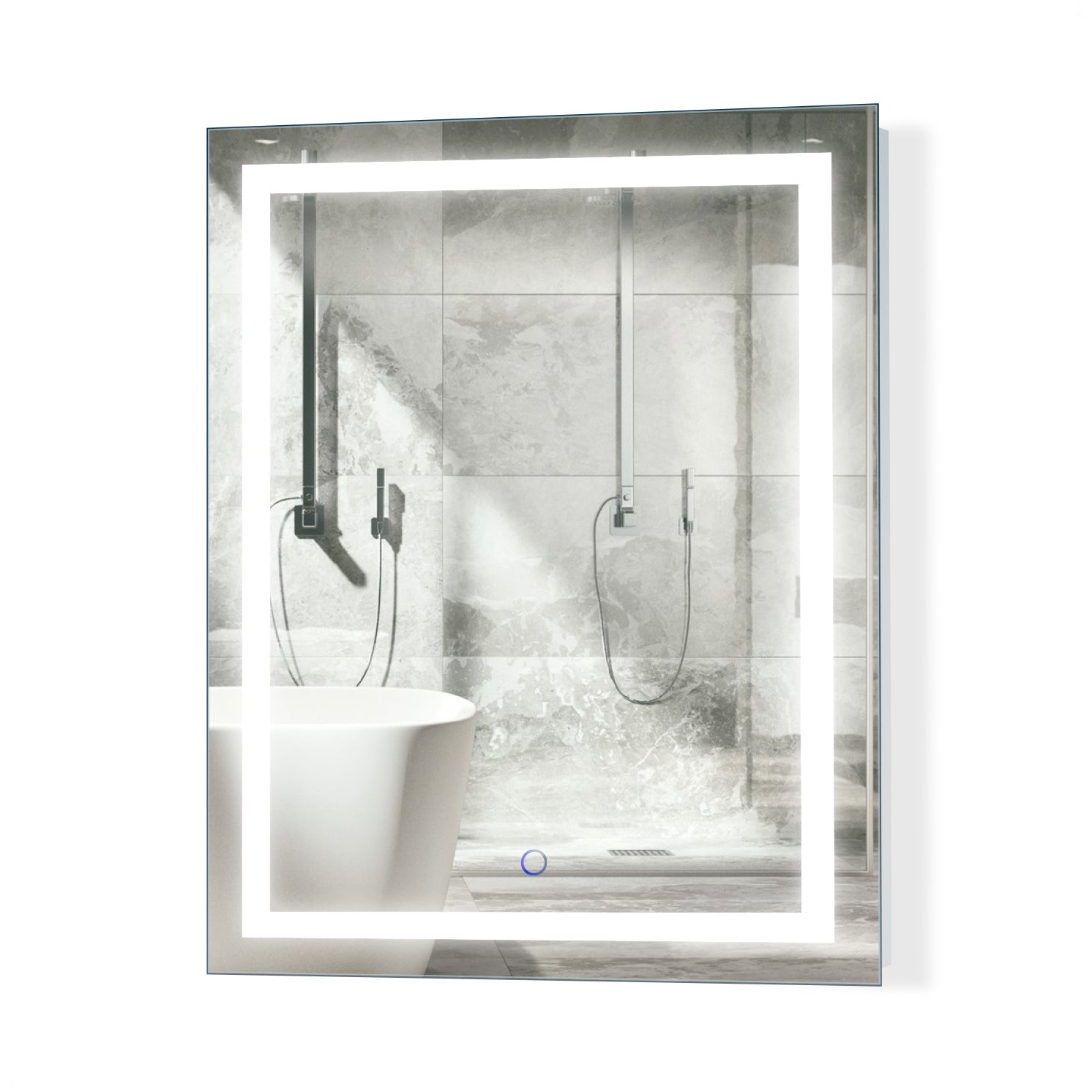 images Krugg Icon 24'' X 30 Bathroom LED Wall Mirror - Image 1