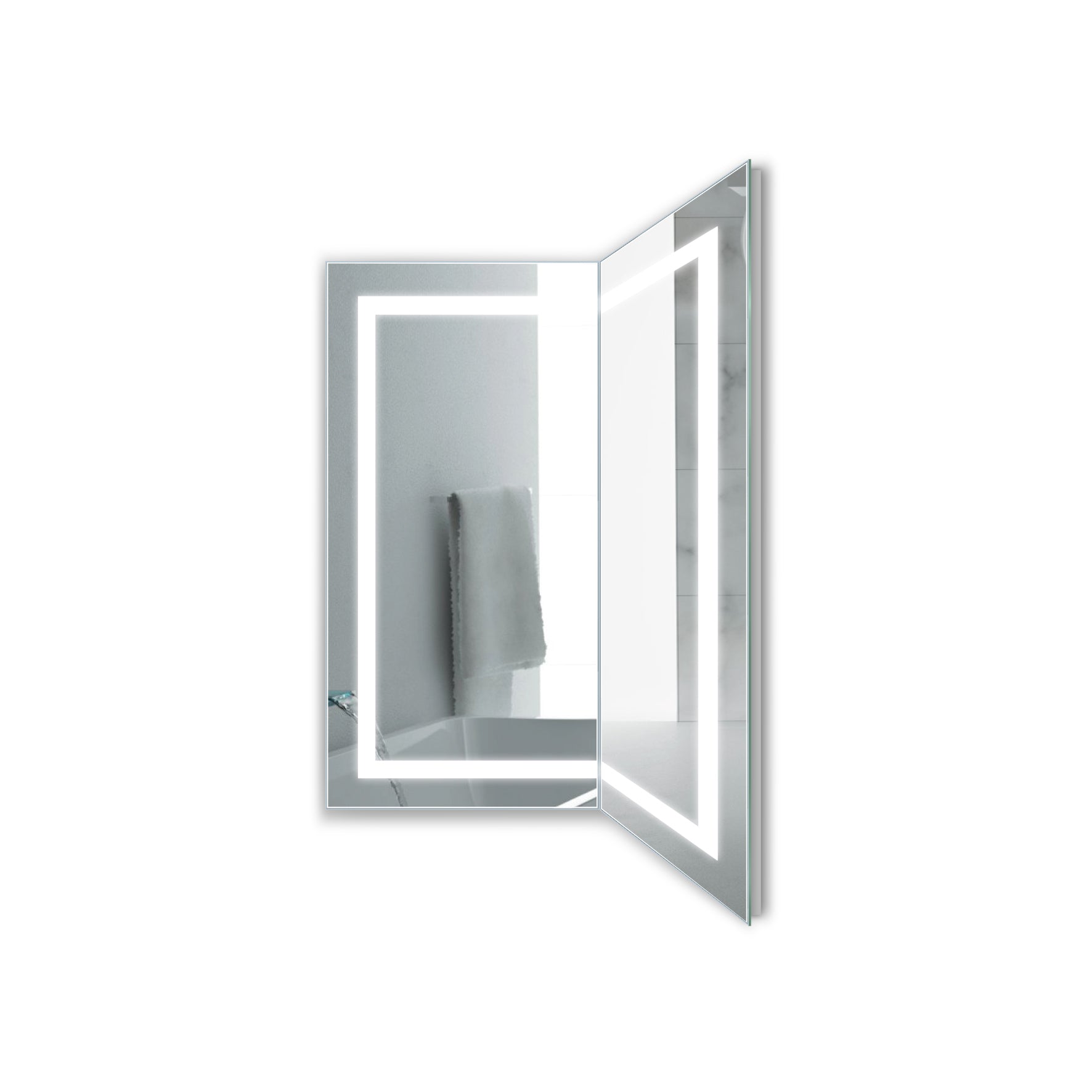 images Wall-Mount Modular LED Bathroom Mirror