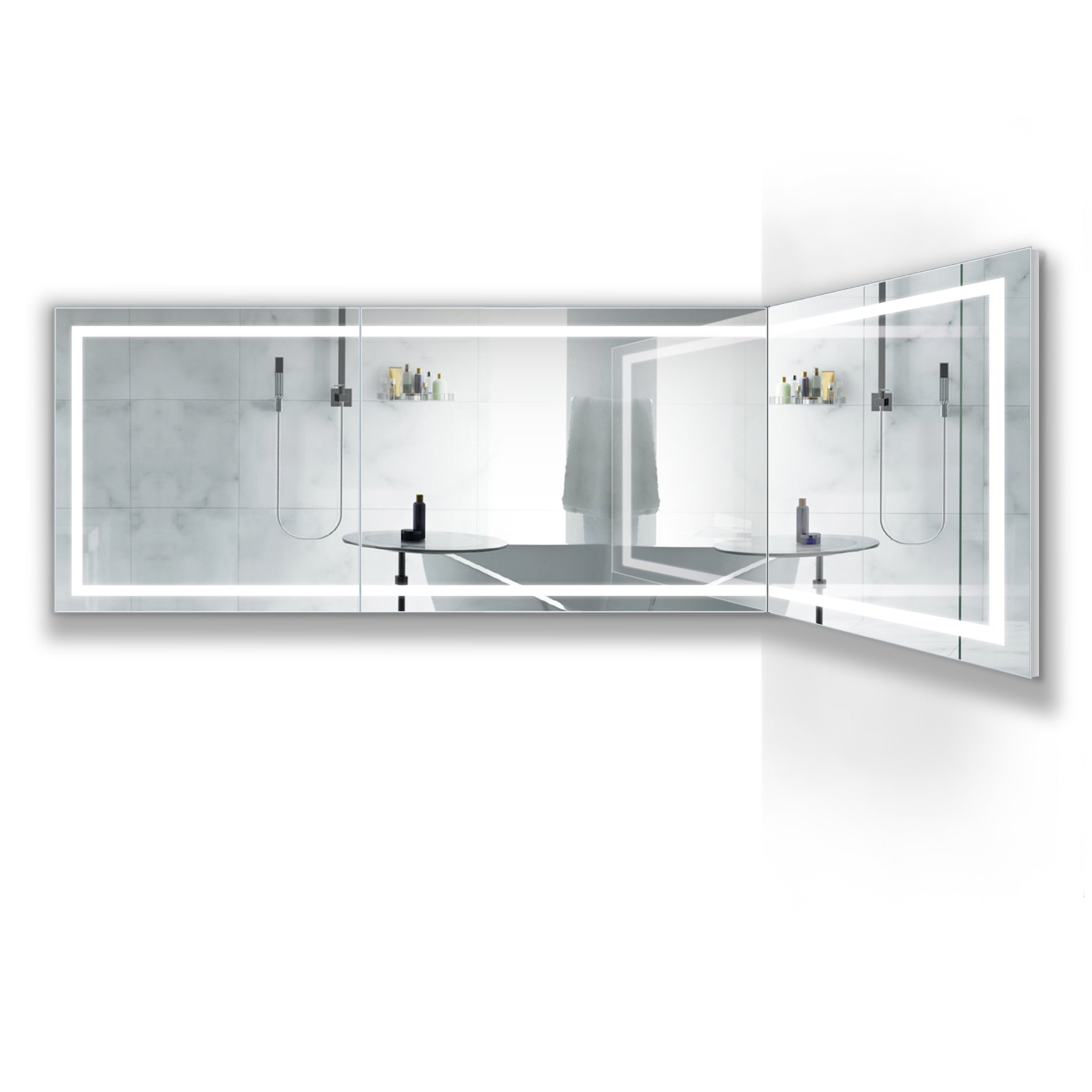 images Wall-Mount Modular LED Bathroom Mirror
