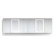 Krugg Svange 12036DLLLRRR 120'' X 36'' LED Medicine Cabinet with Dimmer & Defogger Svange12036DLLLRRR - Image 2