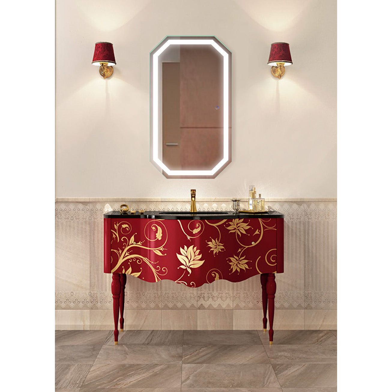 Krugg Tudor 24'' x 42'' LED Bathroom Mirror with Dimmer & Defogger Tudor2442 - Image 3
