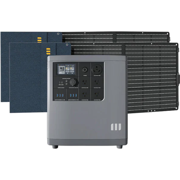 images Mango Power E Portable Power Station & 200W Solar Panels Bundle - Image 1