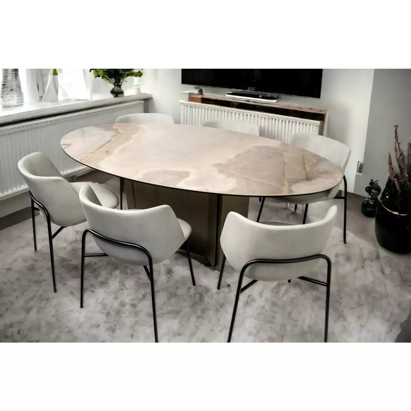 images Maxima House Allesandro Dining Table Set DI002-CH006 - Image 1