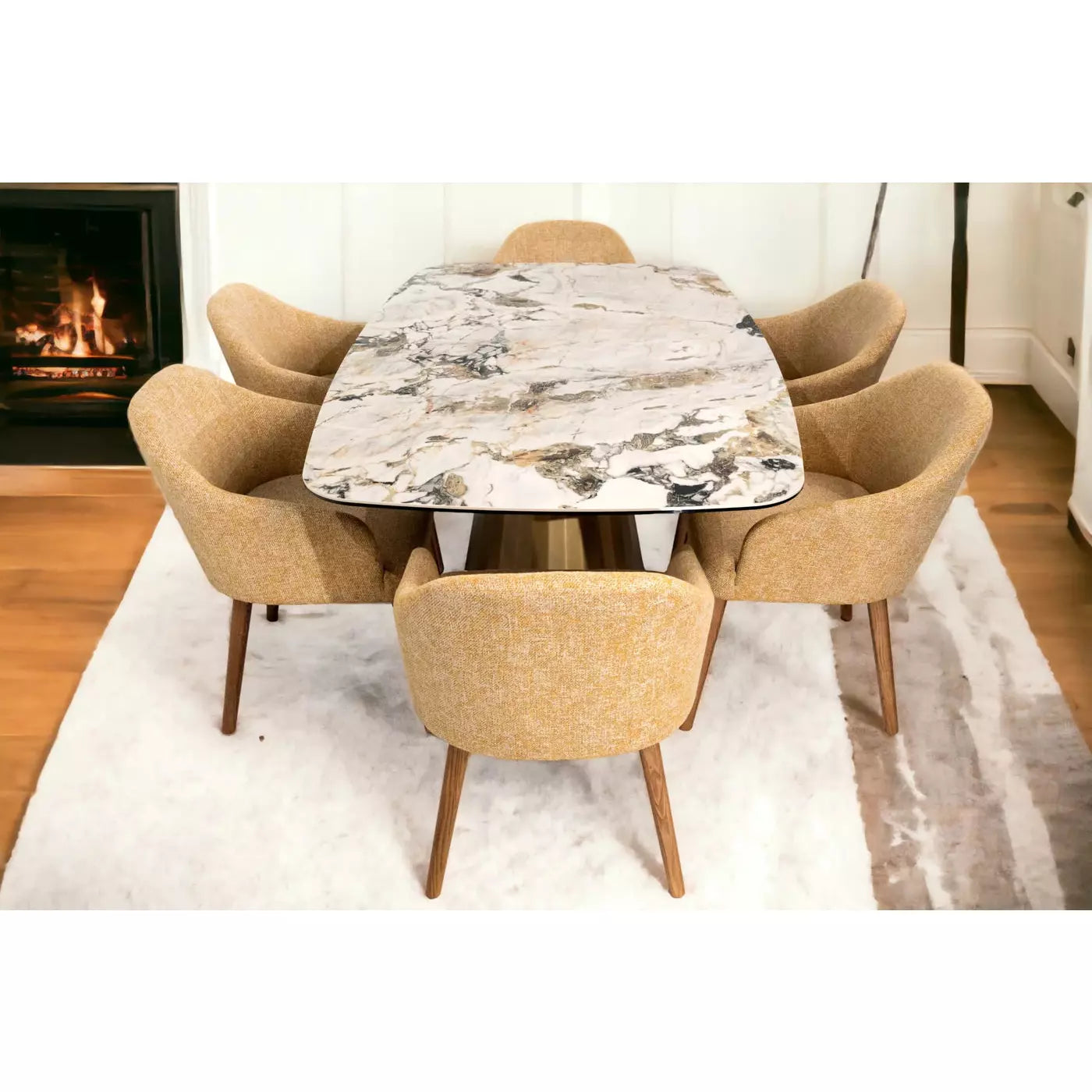 images Maxima House Ginerva Dining Table Set DI007-CH007 - Image 1