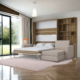 Maxima House Invento Murphy Bed with Couch | European Queen