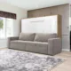 Maxima House Invento Murphy bed Horizontal with a Sofa European Full XL Size IN004OW-B-Prime Home USA