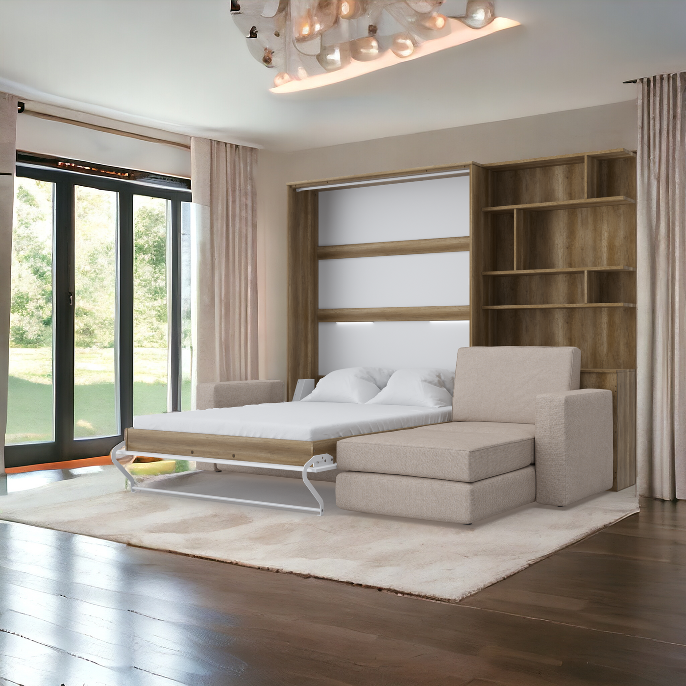 images Maxima House Invento Murphy Bed with Couch | European Full XL - Image 1