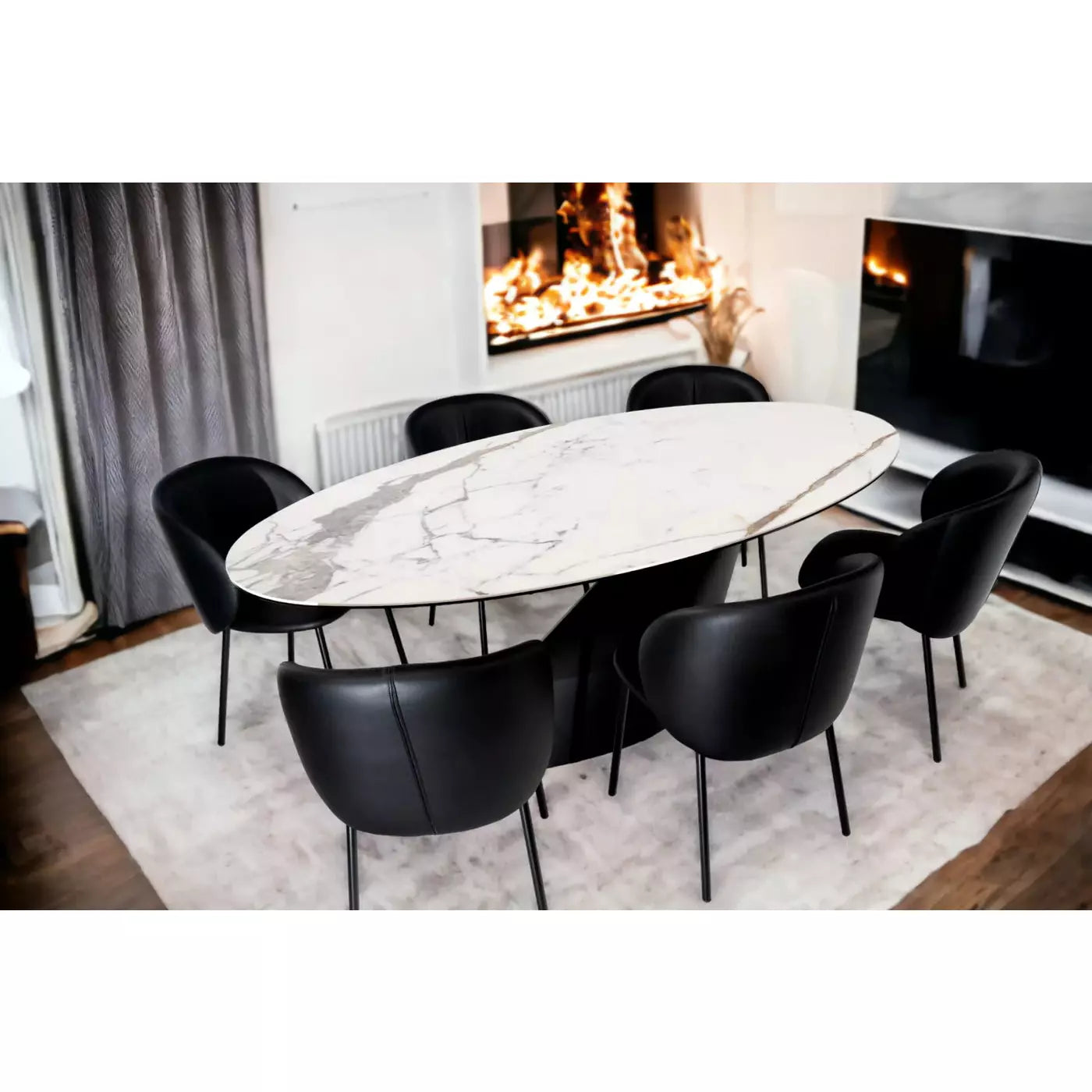 images Maxima House Leonardo Dining Table Set DI001-CH005 - Image 1
