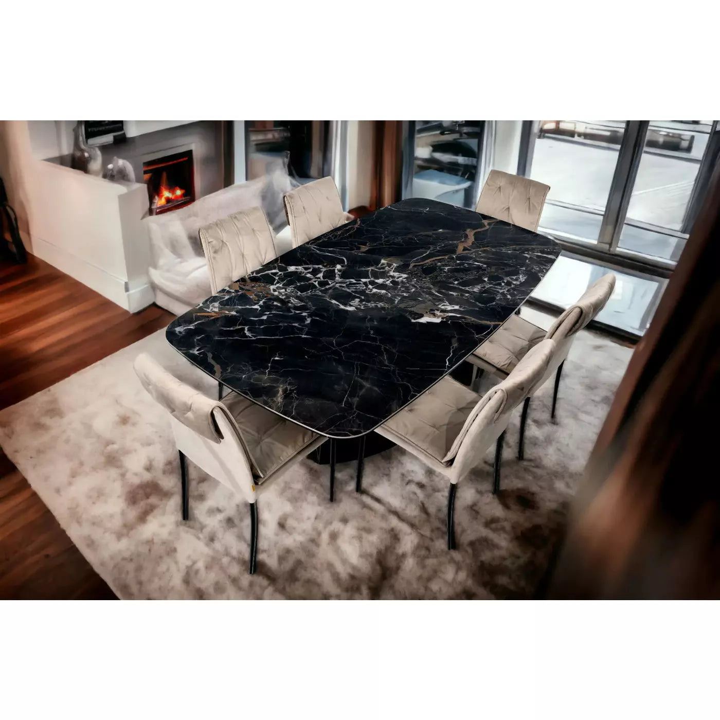 images Maxima House Mattia Dining Table Set DI003-CH001 - Image 1