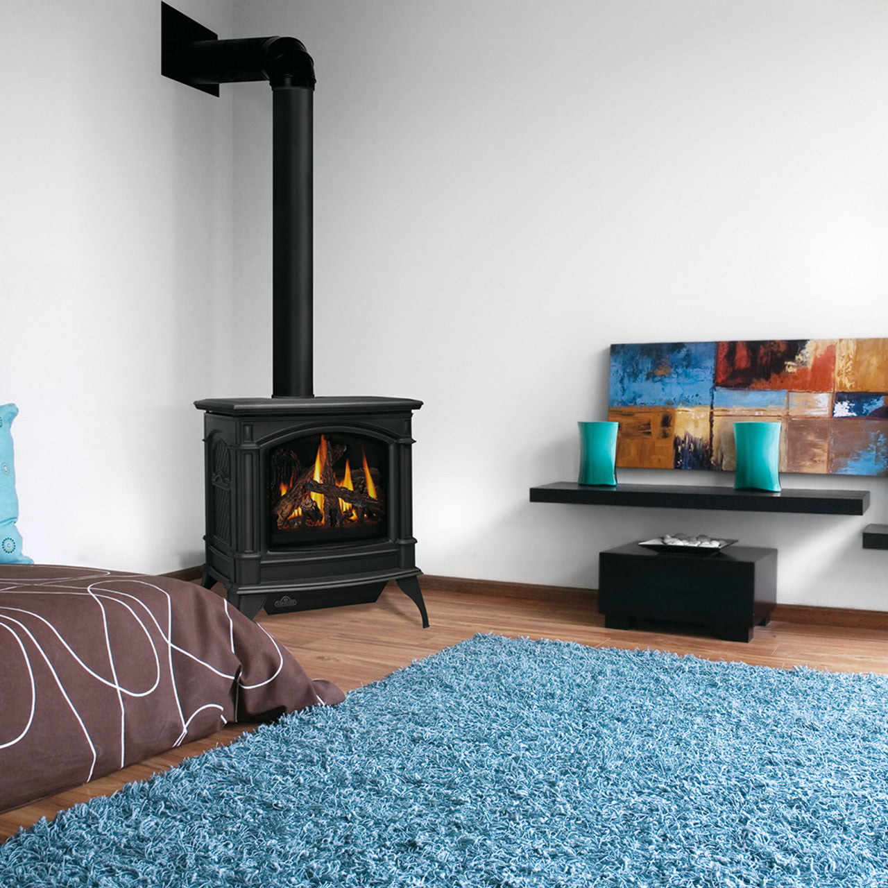 images Napoleon Knightsbridge™ Direct Vent Stove, Natural Gas, Millivolt Ignition - Black GDS60-1NSB - Image 1