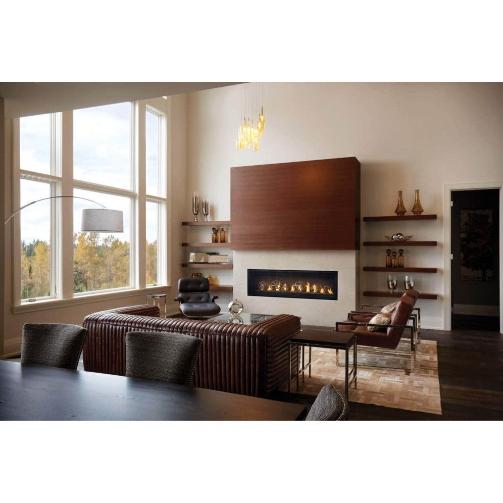 images Napoleon Luxuria 62'' See Through Direct Vent Fireplace LVX62N2X-1 - Elegamt Home USA