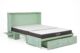 Night and Day Furniture Poppy Murphy Cabinet Bed, Queen, Seafoam Green Finish - Image 7