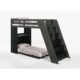 Night and Day Furniture Galaxy Loft Bunk in Stonewash/Black GAL-TLB-STW/BLK-COM