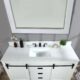 Altair Kinsley 60" Single Bathroom Vanity Set in White and Carrara White Marble Countertop with Mirror  536060S-WH-AW - Image 4