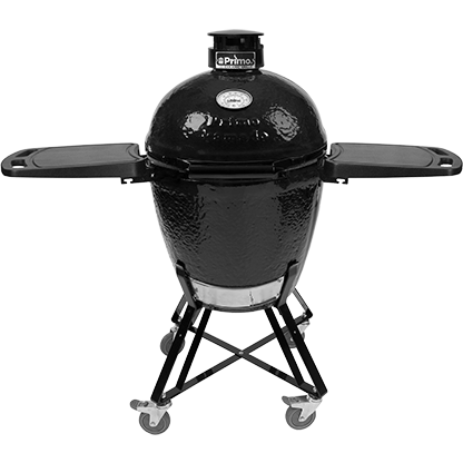 images Primo All-In-One Kamado Round Ceramic Charcoal Grill with Stand, Side Shelves, Ash Tool and Grate Lifter PGCRC - Image 1