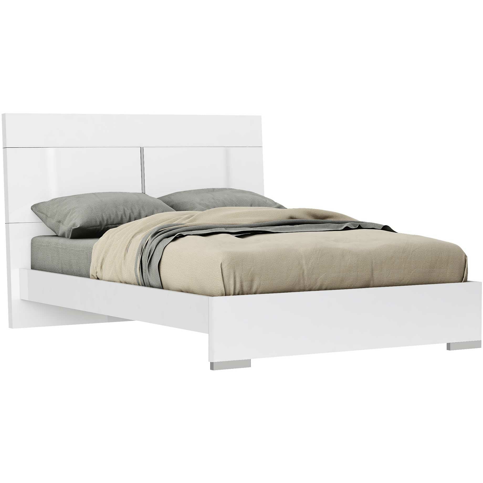 images Whiteline Modern Living - Kimberly Bed Queen BQ1617-WHT - Image 1