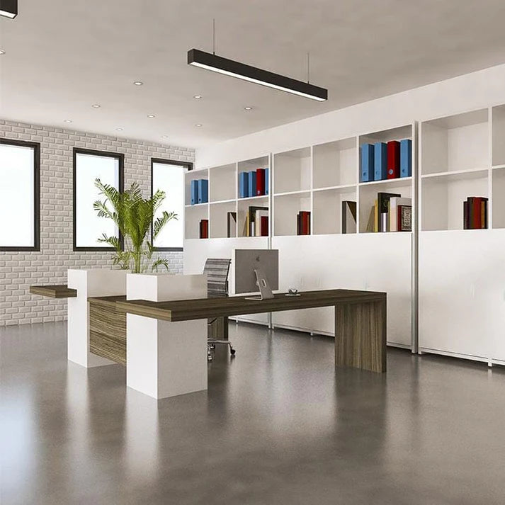 images Reception Desk Workstation | Dual‑Station Flat‑Pack Desk - Image 1